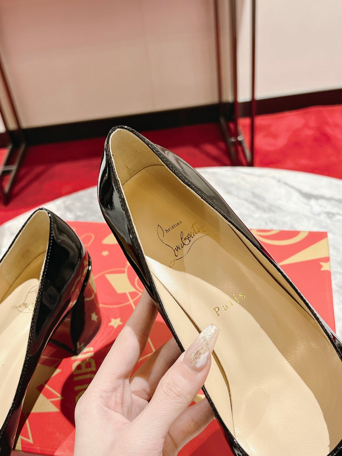 CL Miss Sab 55mm Pumps Patent Calf Black