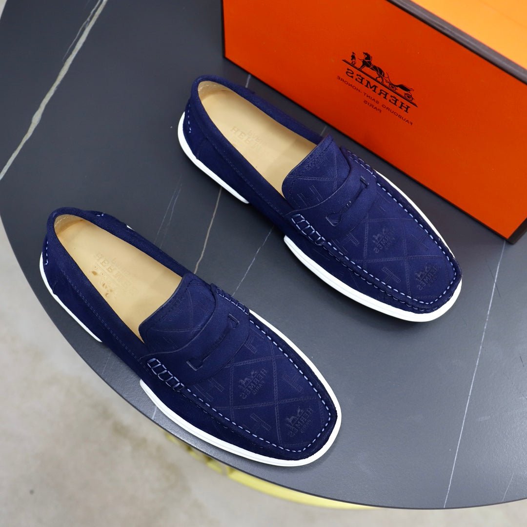 HM GUILLAUME LOAFER NAVY SUEDE