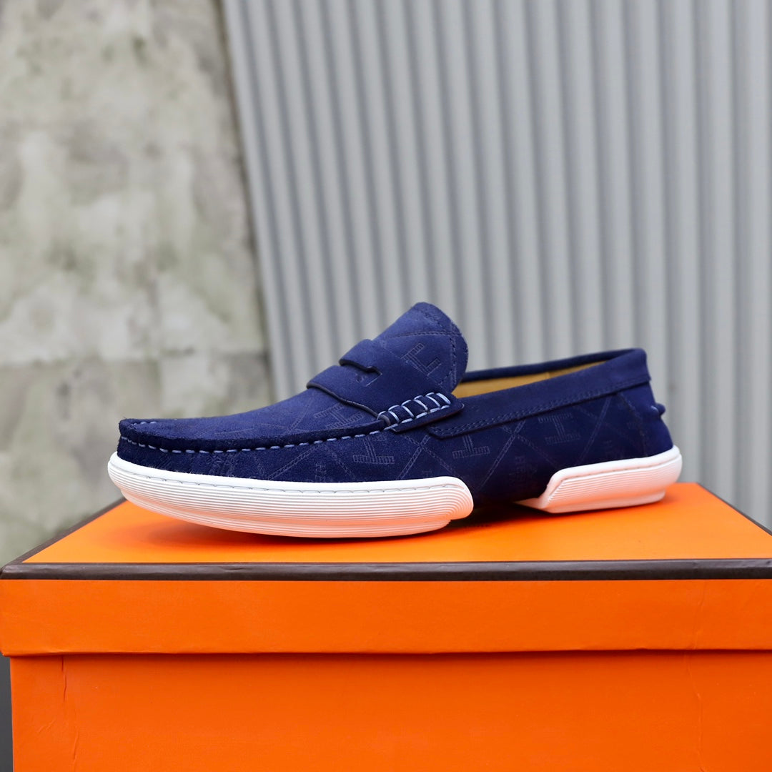 HM GUILLAUME LOAFER NAVY SUEDE