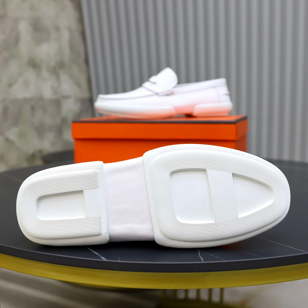HM GUILLAUME LOAFER WHITE CALFSKIN