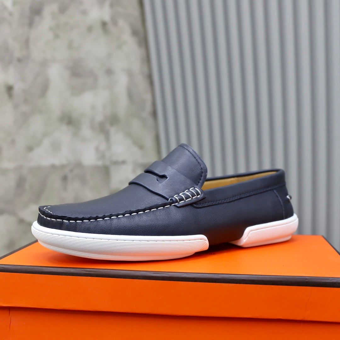 HM GUILLAUME LOAFER NAVY CALFSKIN