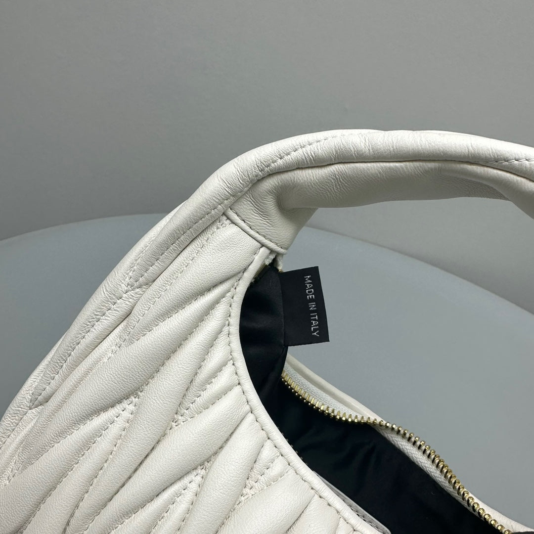 MINI HOBO 20 BAG IN WHITE LAMBSKIN