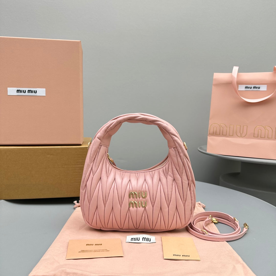 MINI HOBO 20 BAG IN LIGHT PINK LAMBSKIN