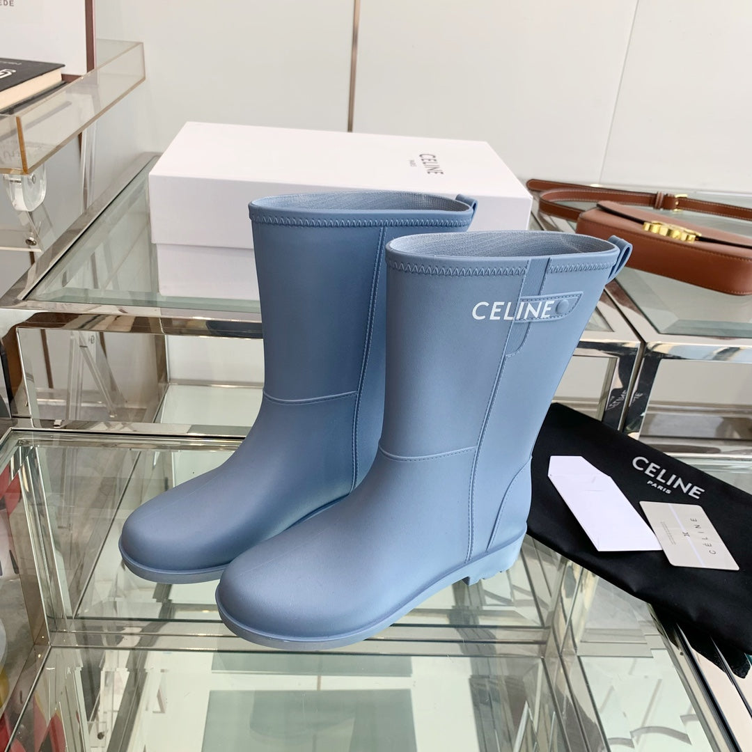 Celine Rainboots Light Blue Rubber  204058