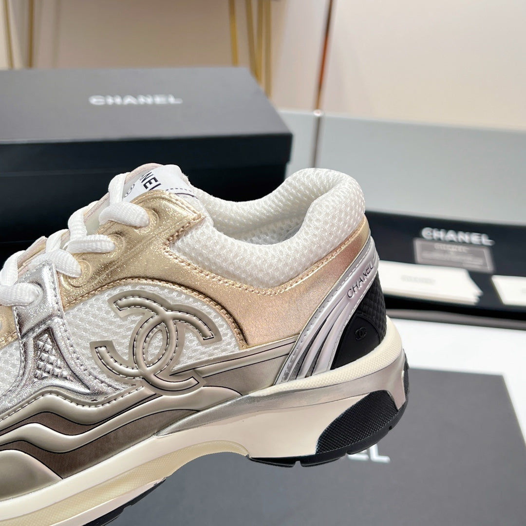 CC Sneaker In White Mesh Fabric 149791