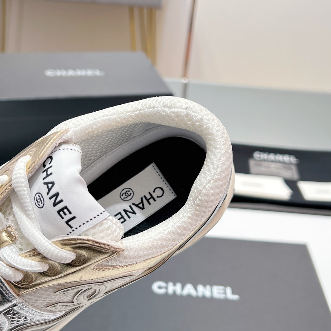 CC Sneaker In White Mesh Fabric 149791