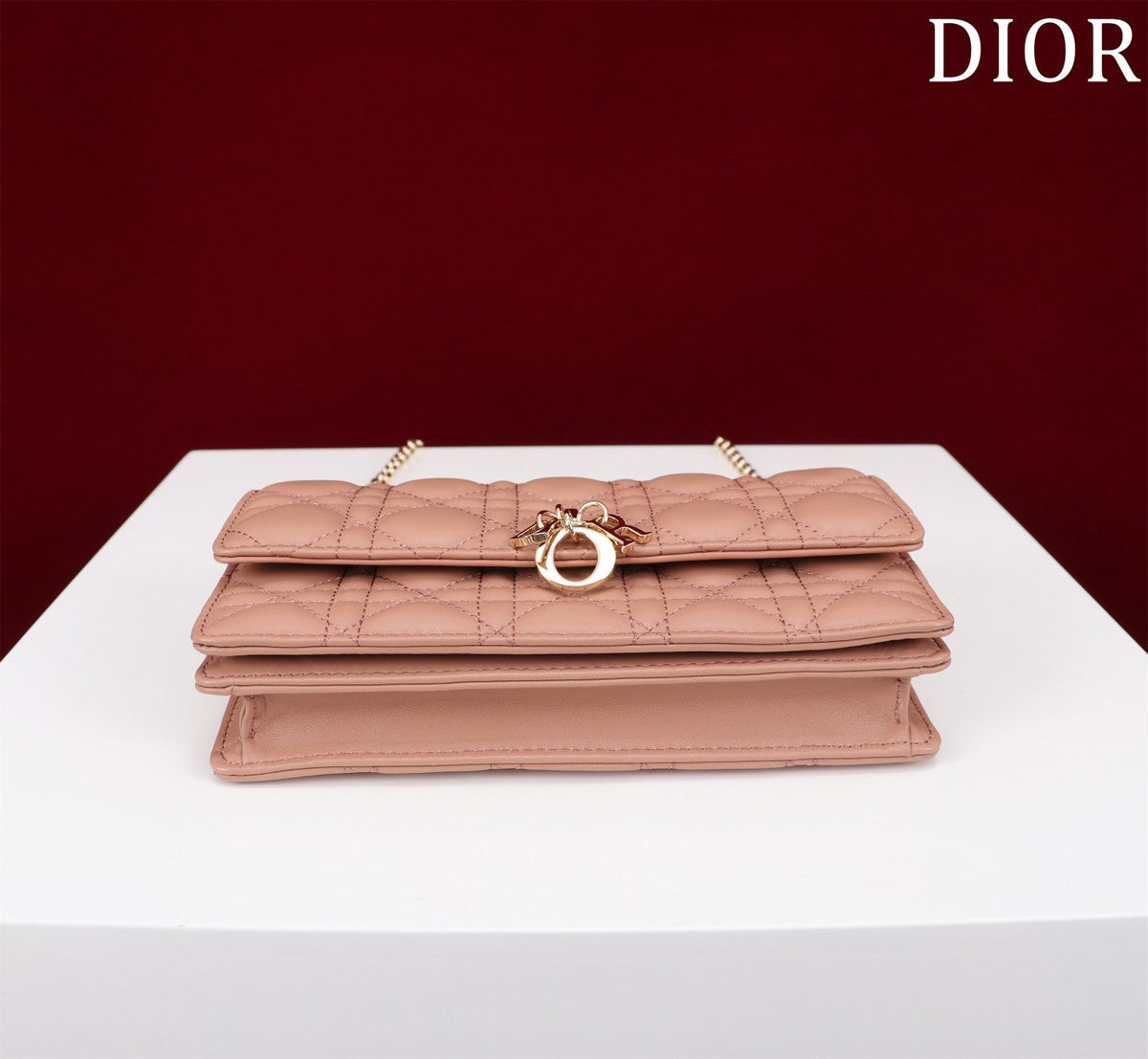 my cd mini 21 rose lambskin