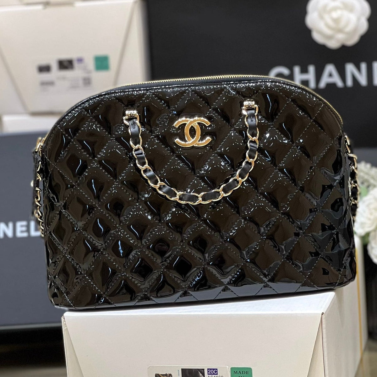 Chanel 2025 Bag Black Patent Leather