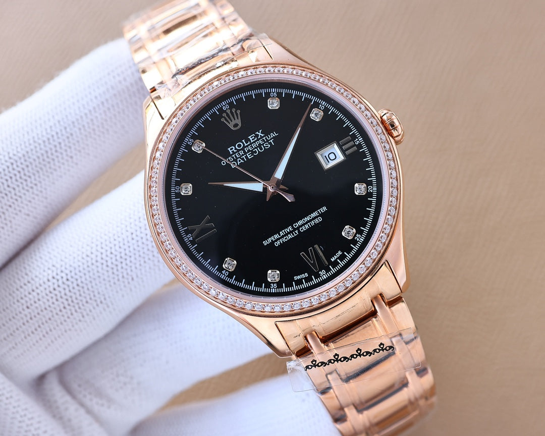 Rolex Datejust 40mm Silver Pink Gold