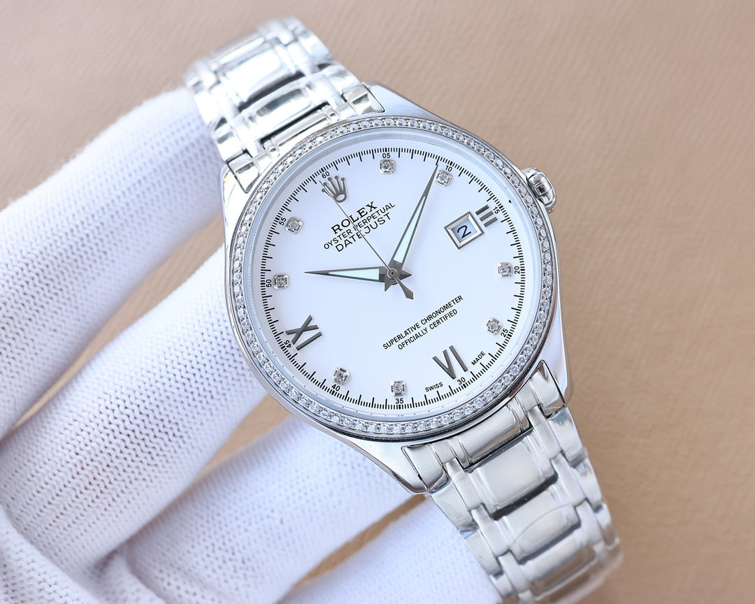 Rolex Datejust 40mm Silver Pink Gold