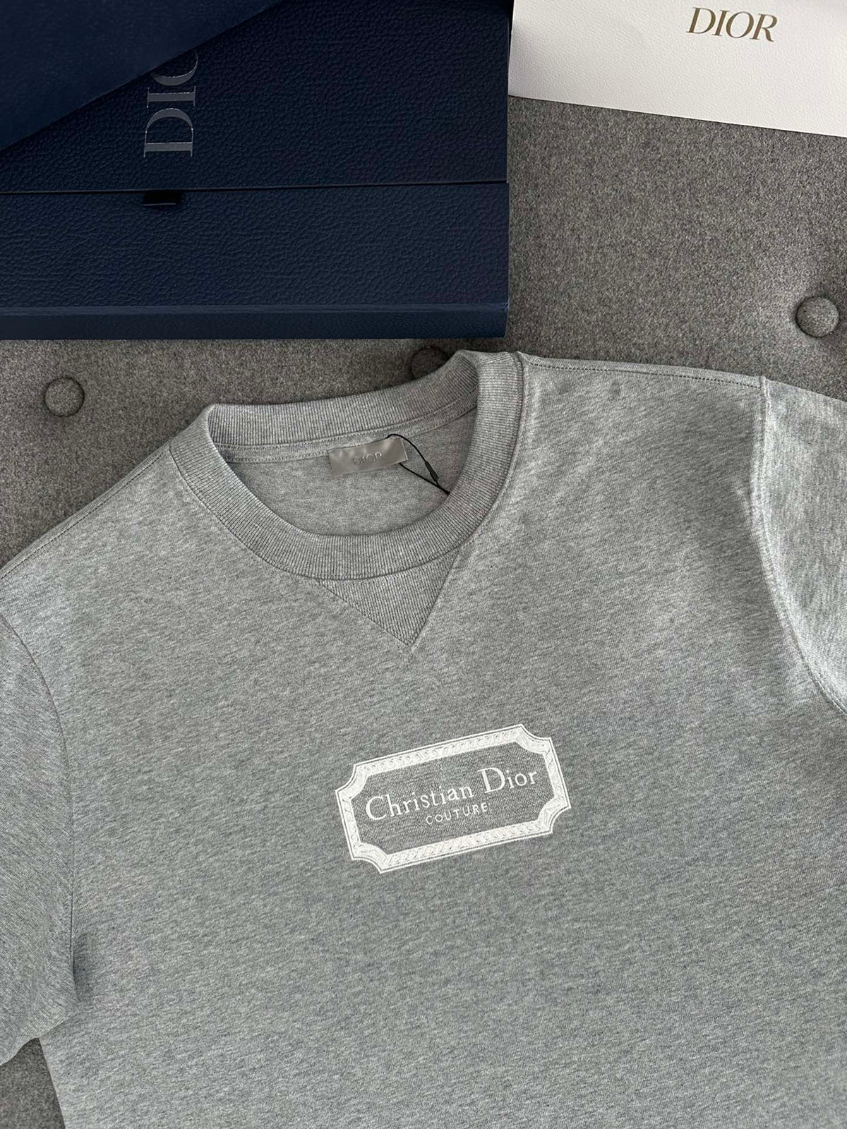 CD Loose T-shirt Gray Cotton