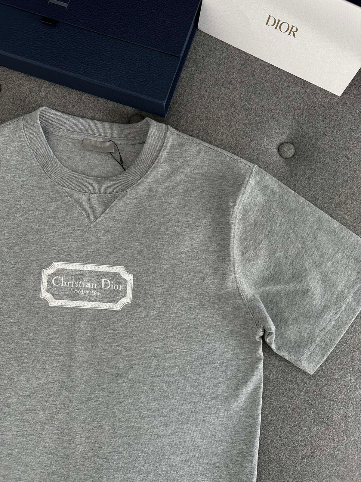 CD Loose T-shirt Gray Cotton
