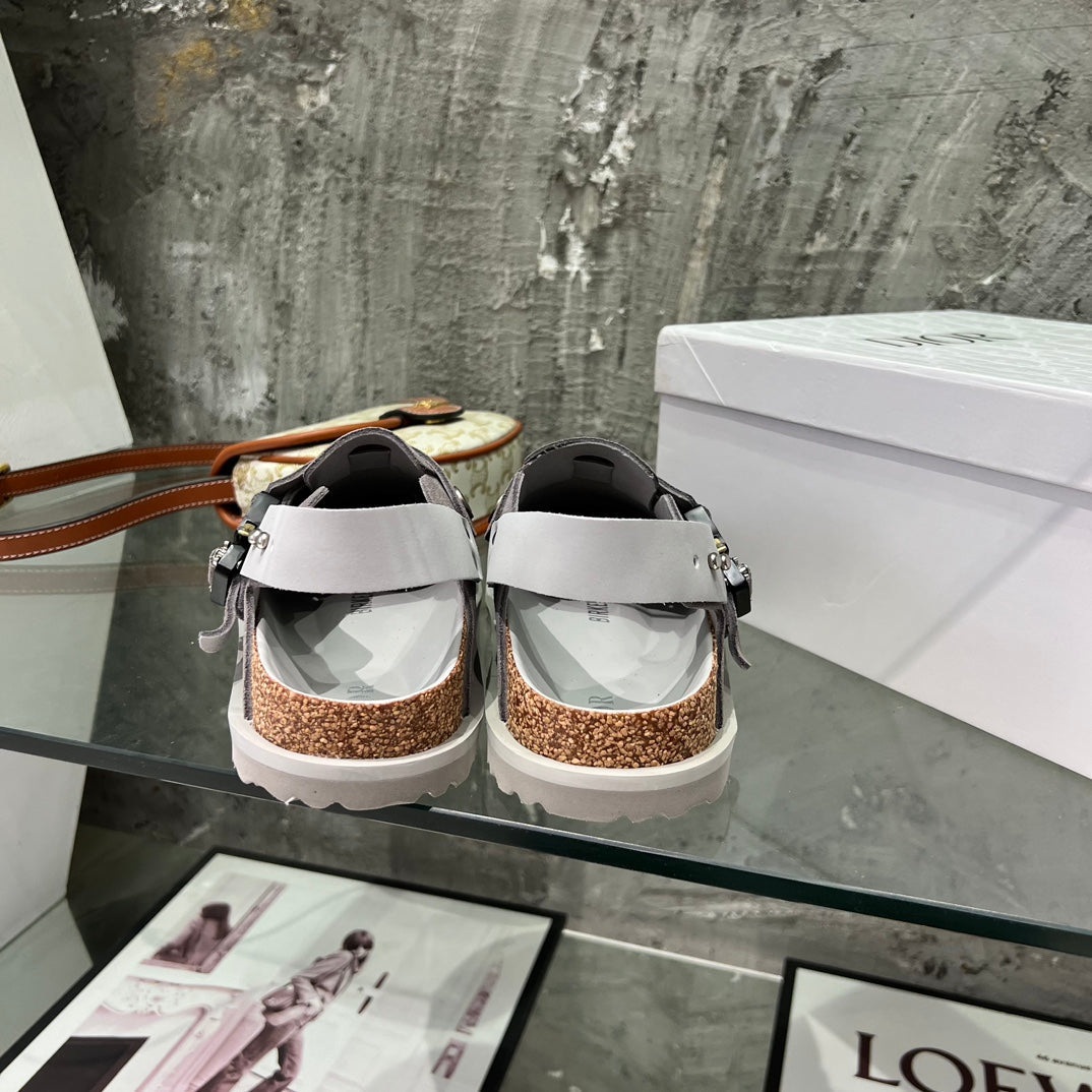 CD x Birkenstock Tokio Mule Grey Suede