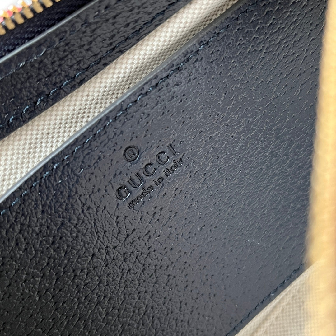 Gucci Ophidia Bag Blue Beige Leather Canvas 239801