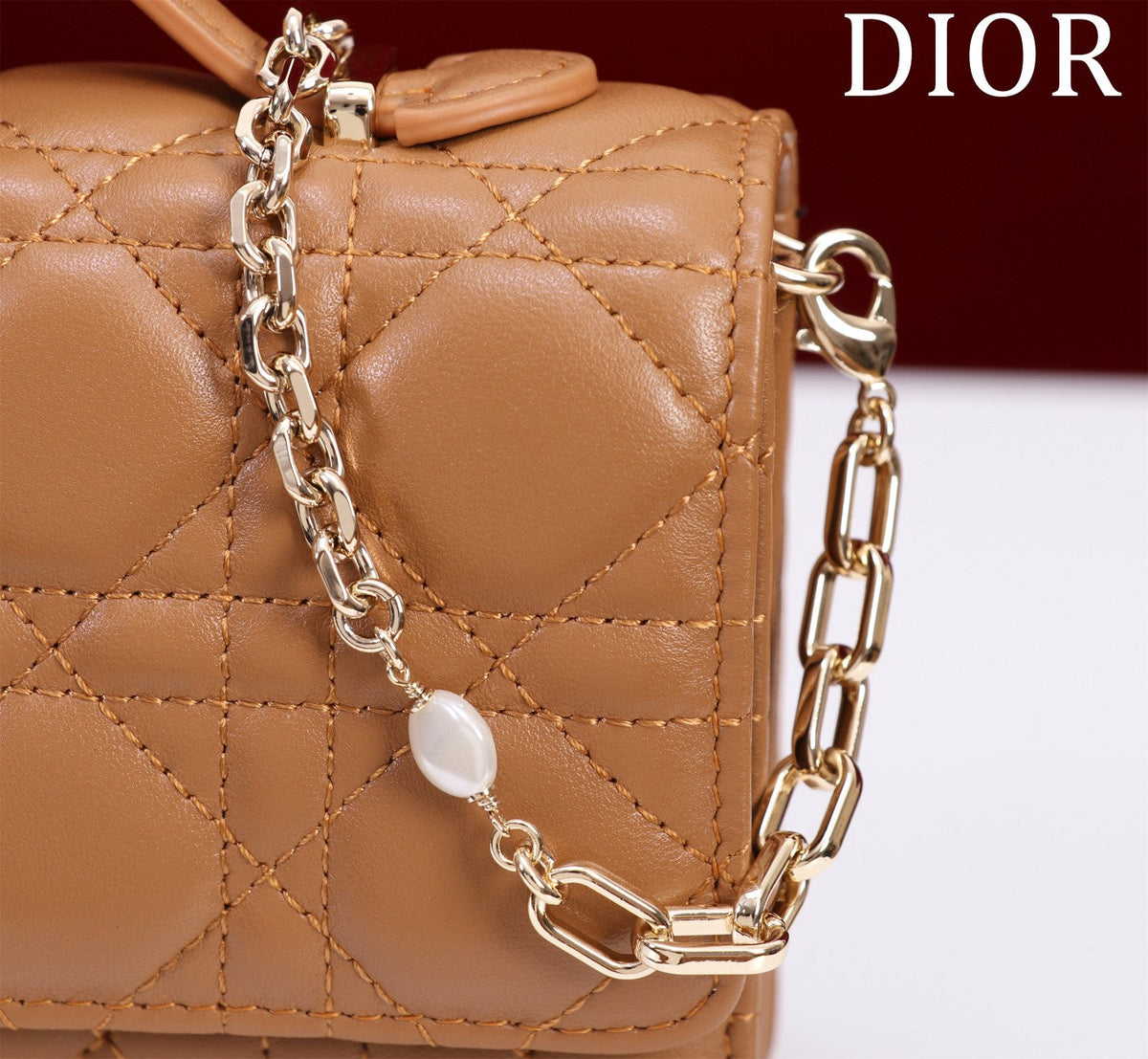 my cd mini 21 medium tan lambskin