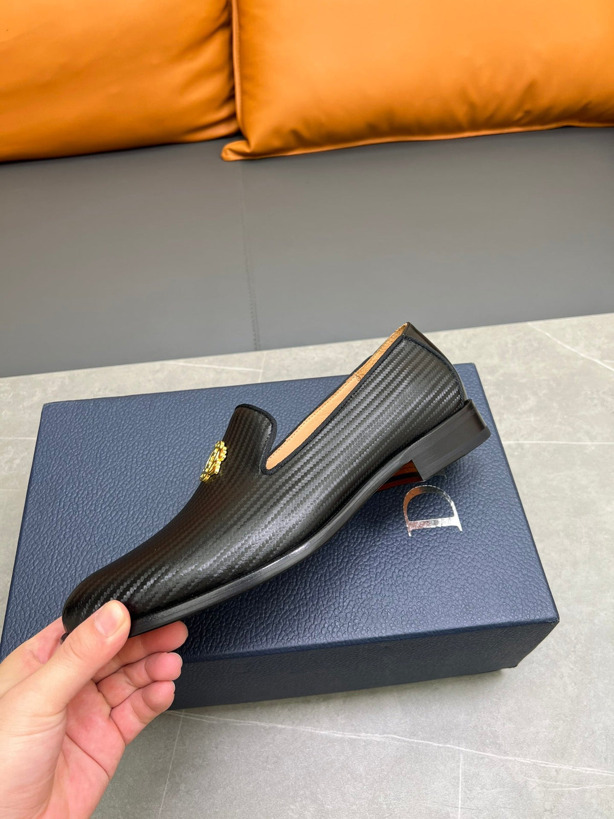 CD SPARROW LOAFER BLACK CALFSKIN