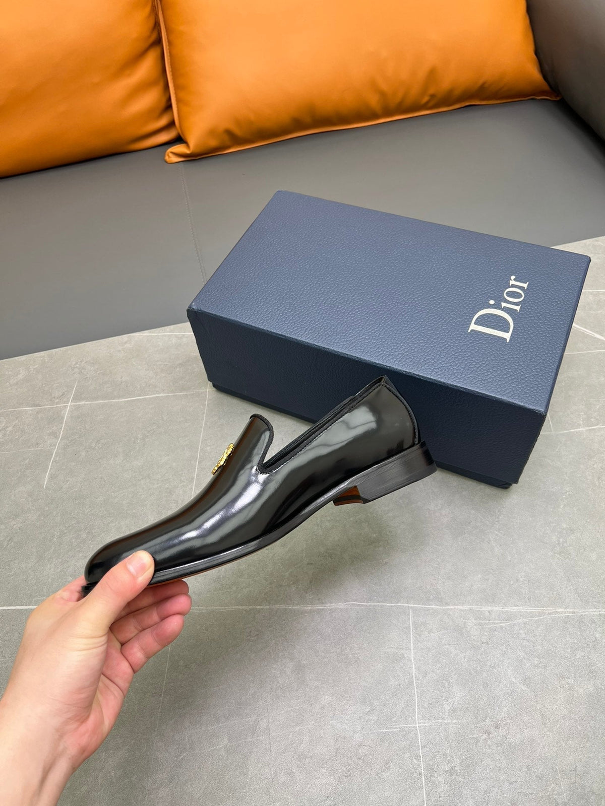 CD SPARROW LOAFER BLACK POLISHED CALFSKIN