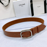 CL LARGE 35 MM BELT IN BRONZE BROWN CALFSKIN LIGHT GOLD HARDWARE