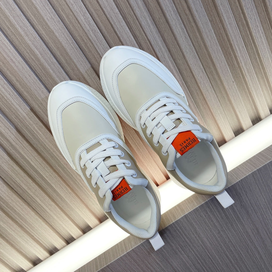 GIGA SNEAKER BEIGE MIX WHITE CALFSKIN