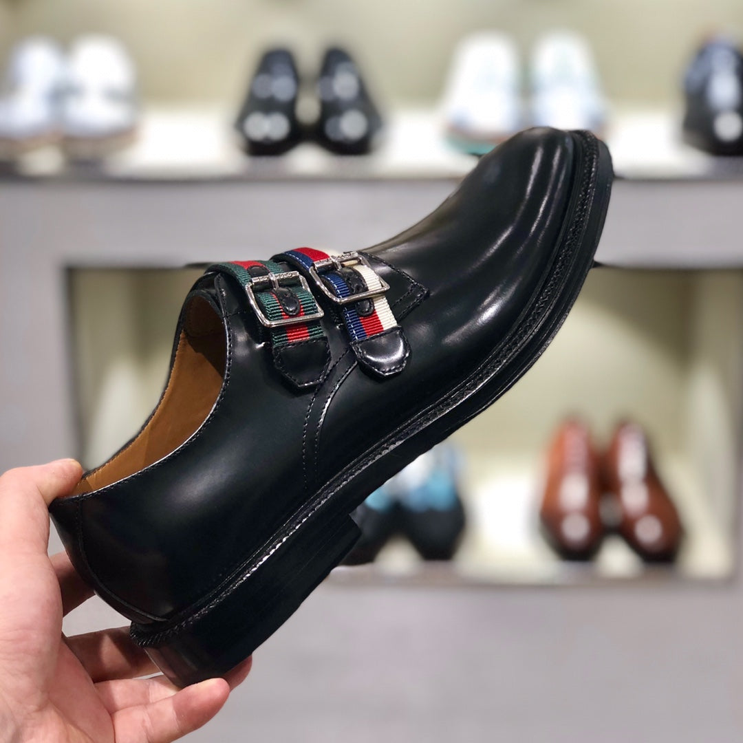 GG Men's Loafer Black Cowhide 344817