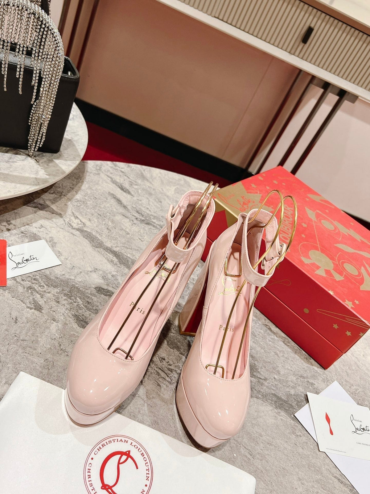 CL Platforms Movida Jane 130 mm Patent Leather Pink