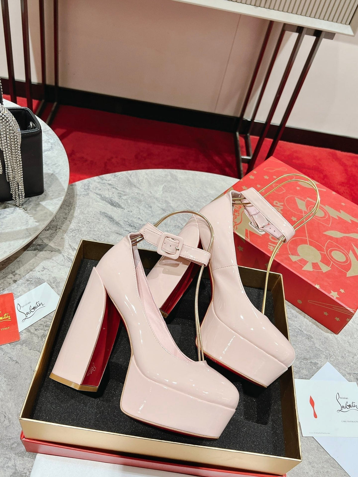 CL Platforms Movida Jane 130 mm Patent Leather Pink
