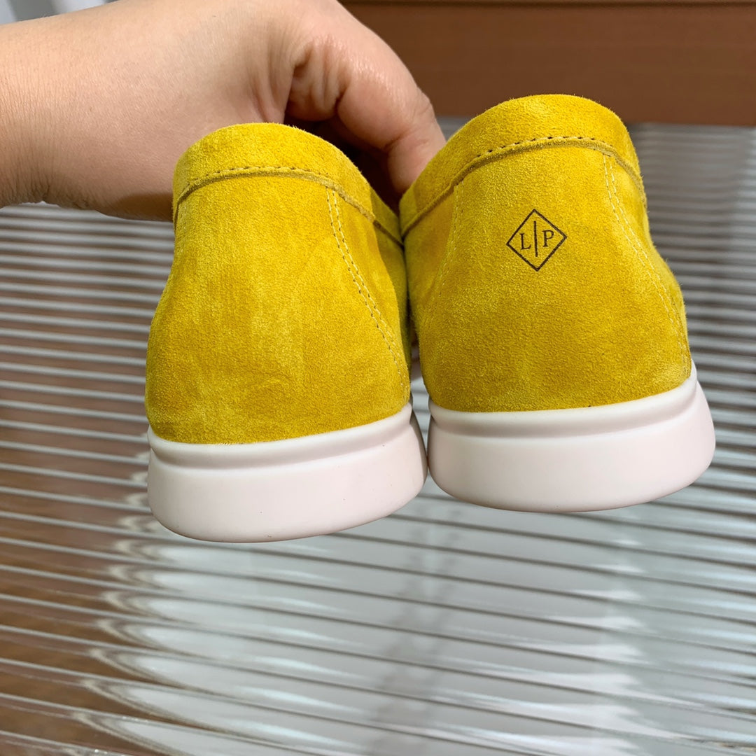 lp dot sole walk loafer yellow suede