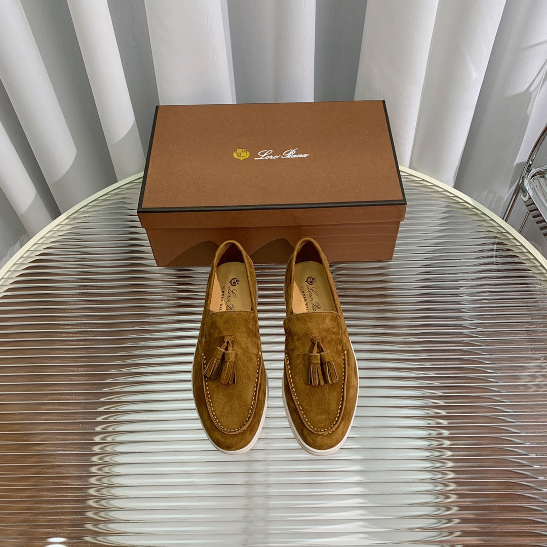 lp dot sole walk loafer brown suede