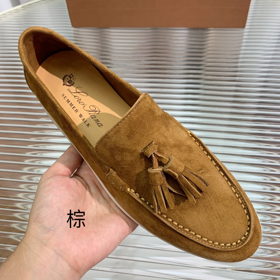 lp dot sole walk loafer brown suede