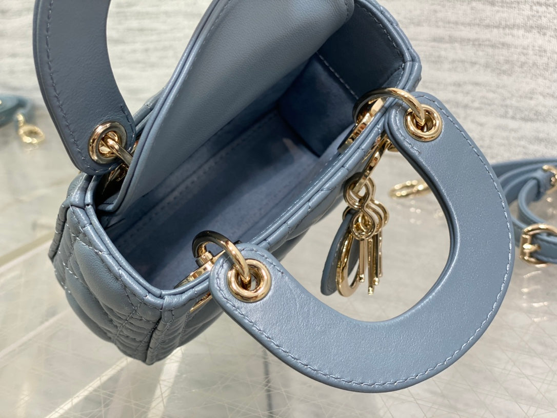 micro lady 12 raf blue lambskin ghw