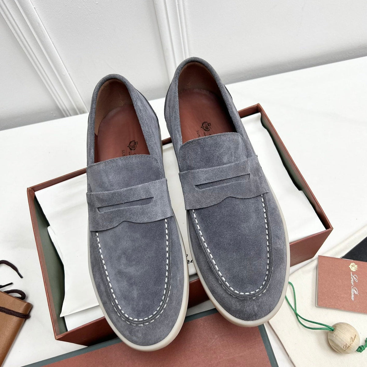 LP SUMMER WALK LOAFERS DARK GREY SUEDE