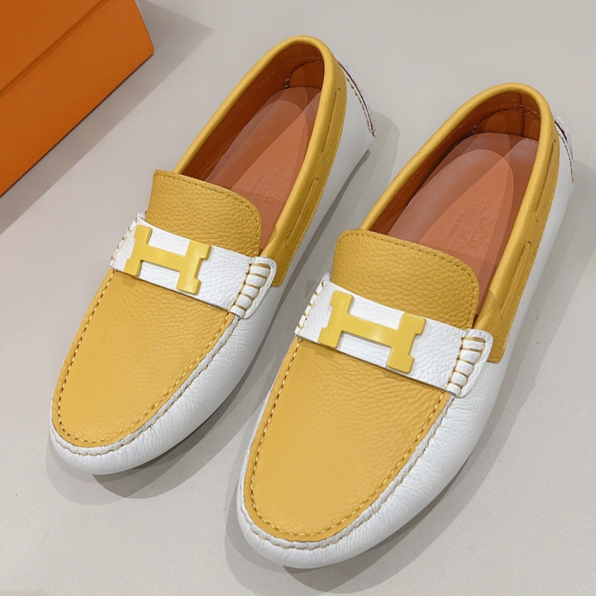 HM Men's Loafer Yellow Cowhide 557567