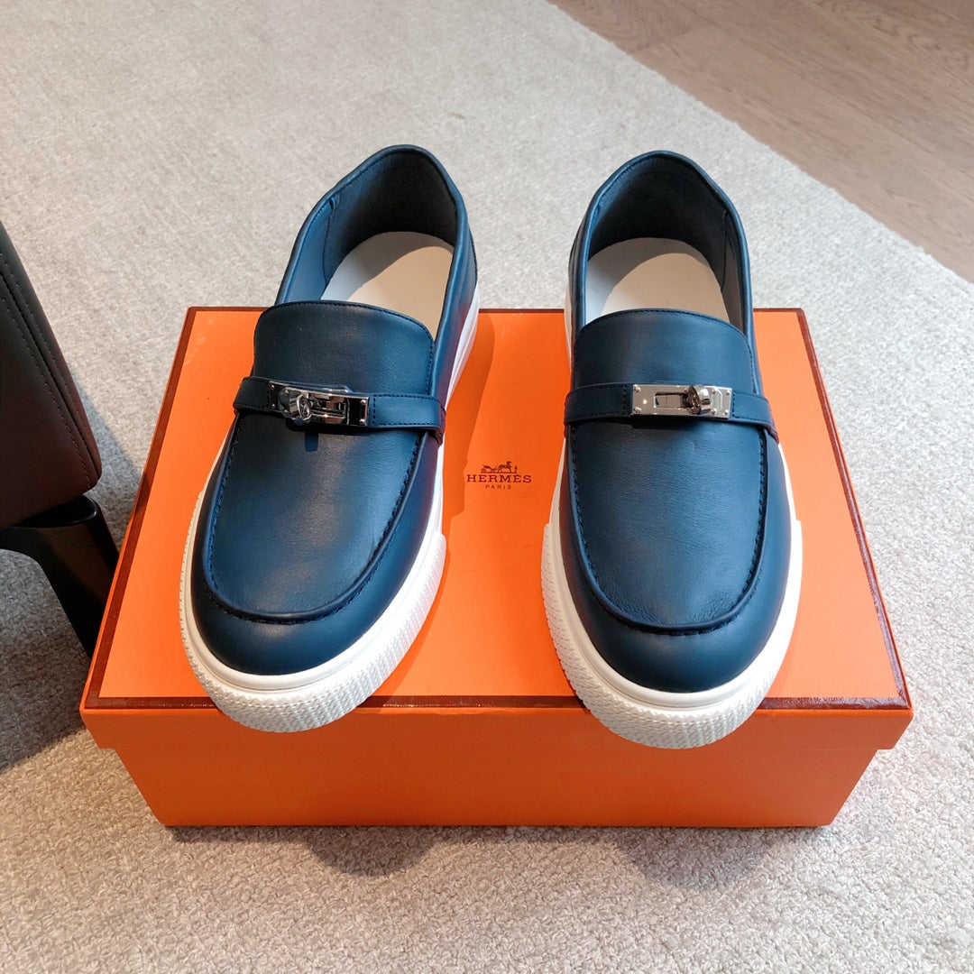 HM GAME SLIP-ON SNEAKER NAVY CALFSKIN
