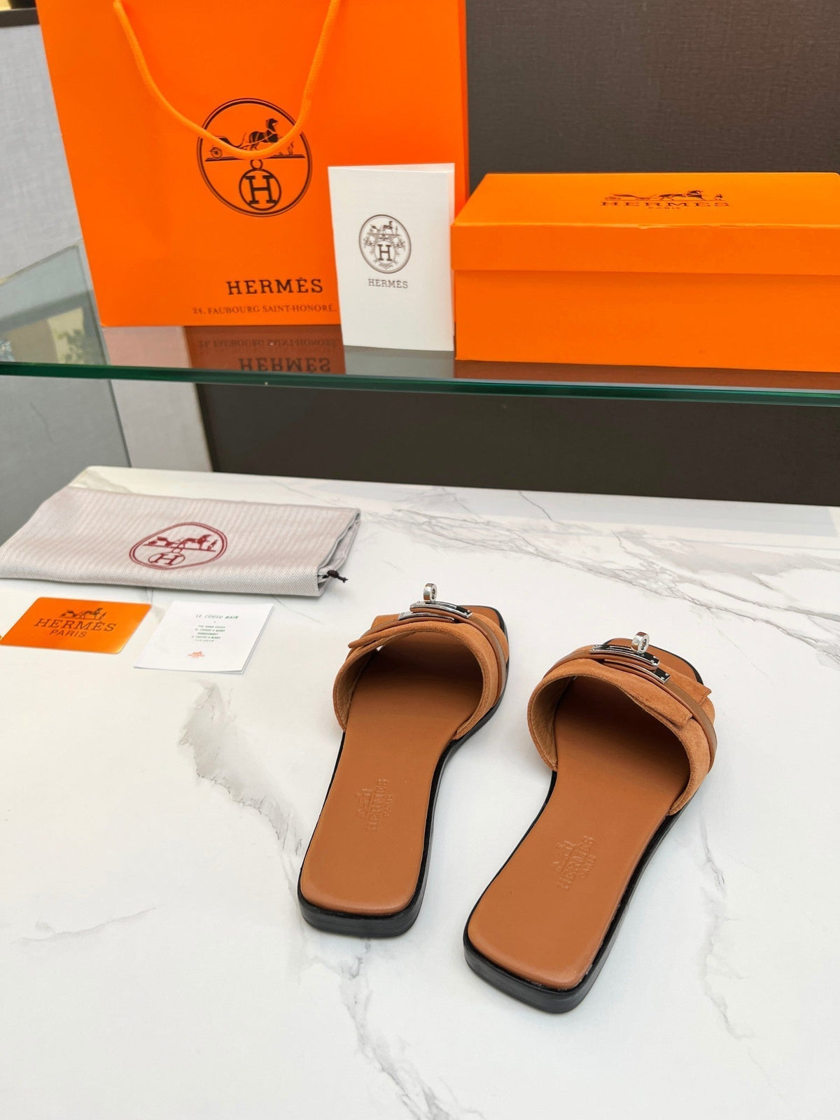 Giulia Sandal Tan Suede Tan Calfskin
