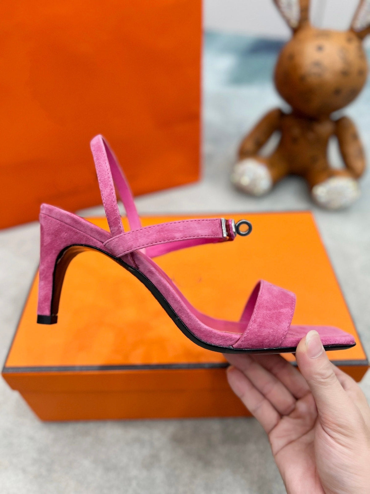 Glamour 75 Sandal Pink Suede