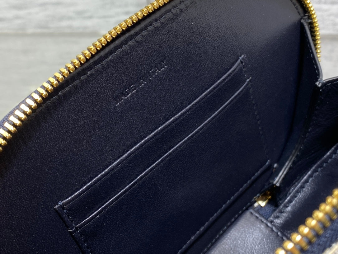 CD Oval camera bag 18 blue monogram cowhide leather
