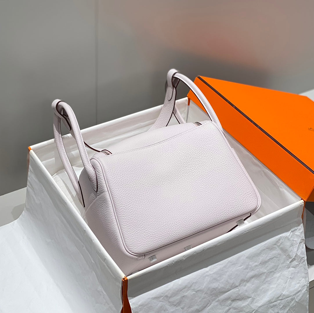 HM LINDY 30 BAG SOFT PINK TAURILLON CLEMENCE LEATHER