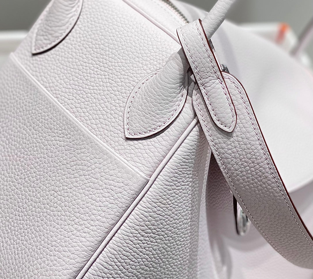 HM LINDY 30 BAG SOFT PINK TAURILLON CLEMENCE LEATHER
