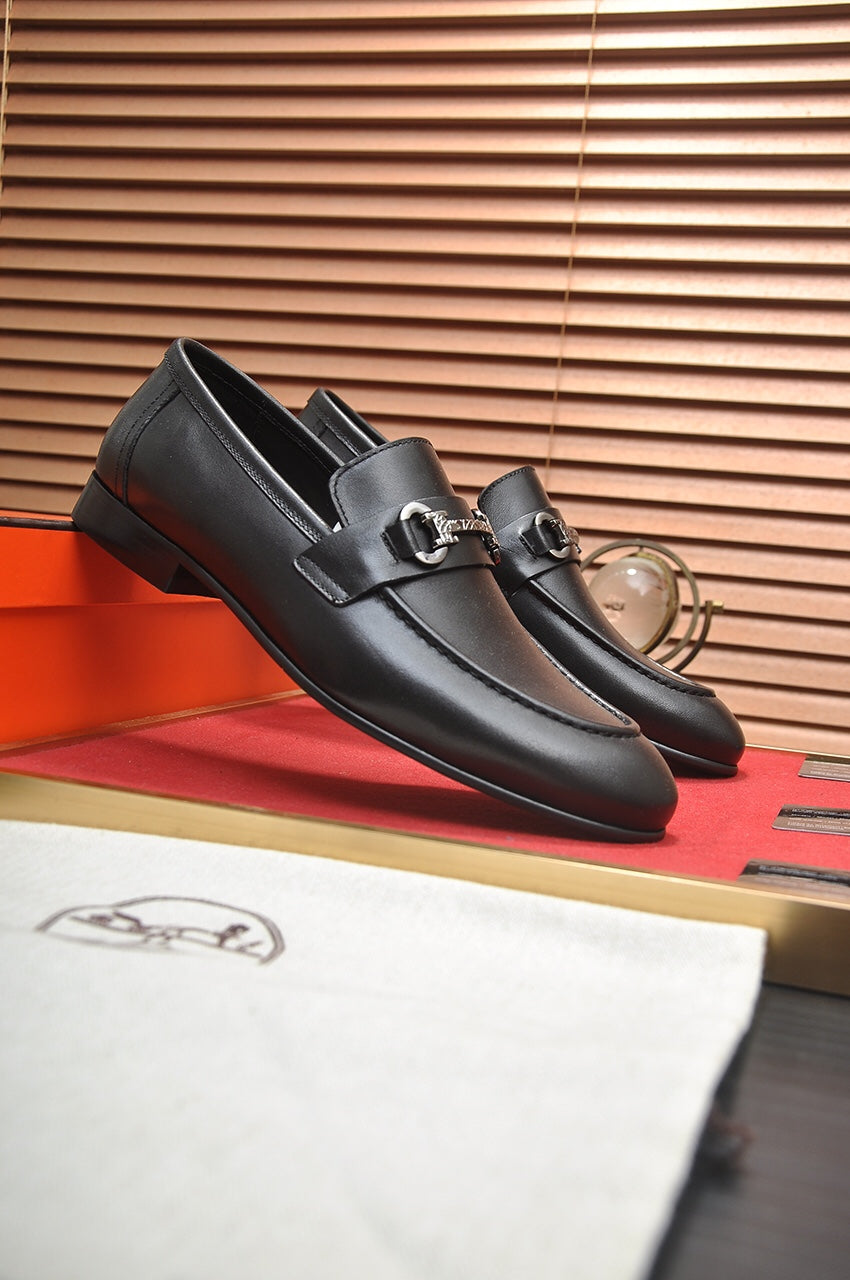 HM HORSEBIT LOAFER BLACK CALFSKIN