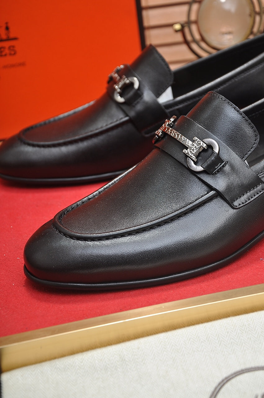 HM HORSEBIT LOAFER BLACK CALFSKIN