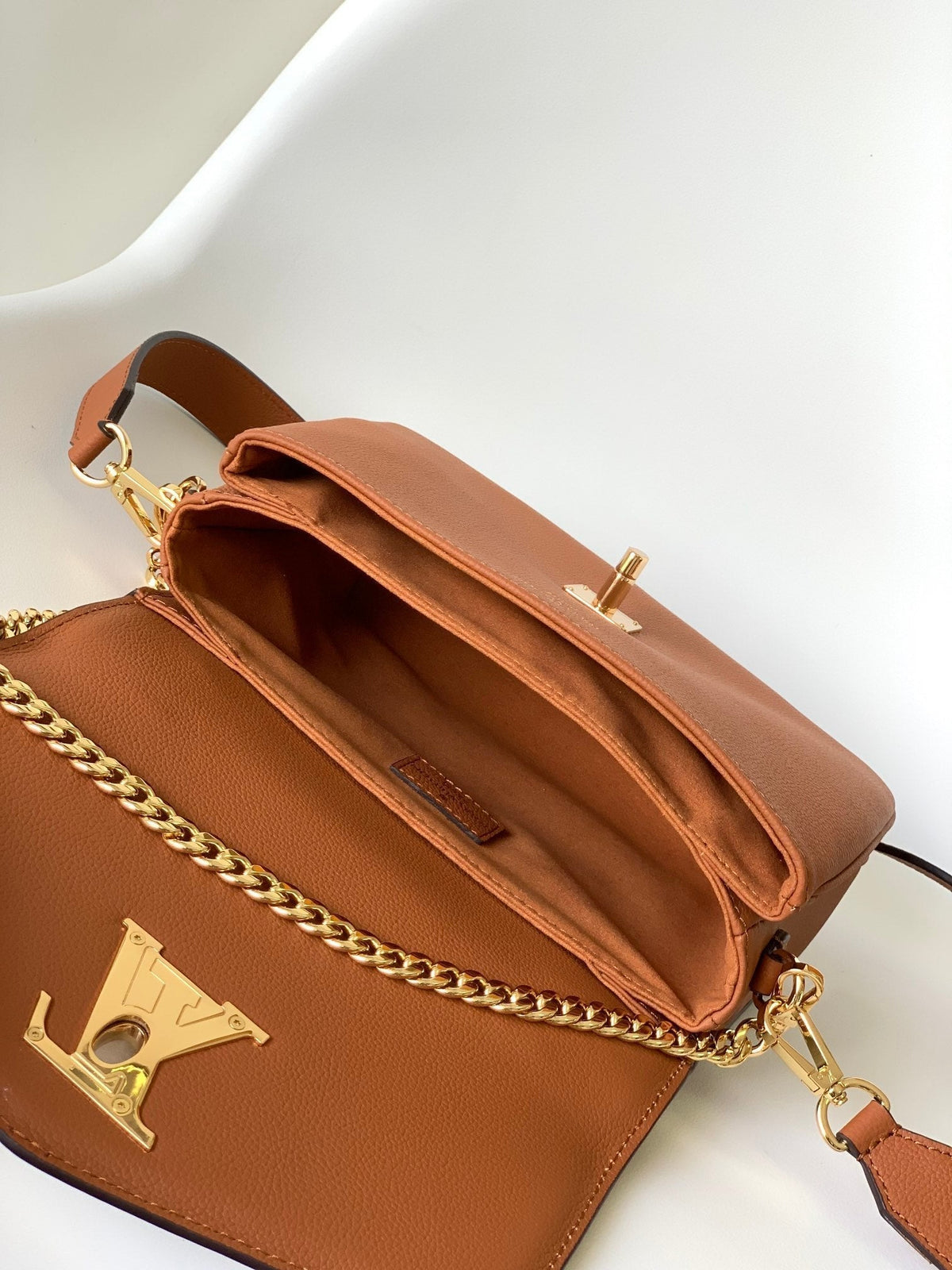 LV Oxford Bag 22cm Brown Gold Cowhide 252067
