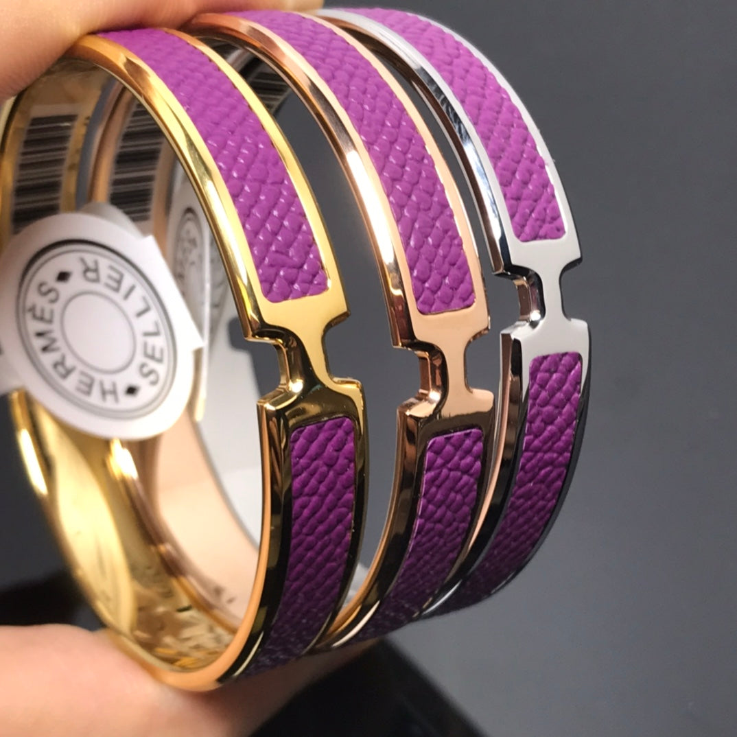 H Pig Nose Purple Bracelet