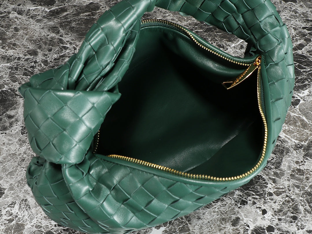 bv teen jodie 36cm dark green lambskin