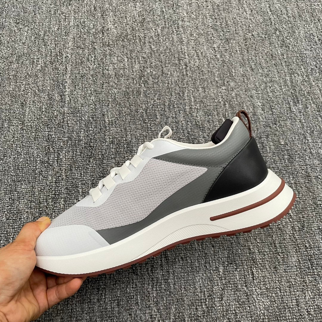 LP BRUNELLO SNEAKERS MULTI-CLOUD AND GRAY MESH CALFSKIN