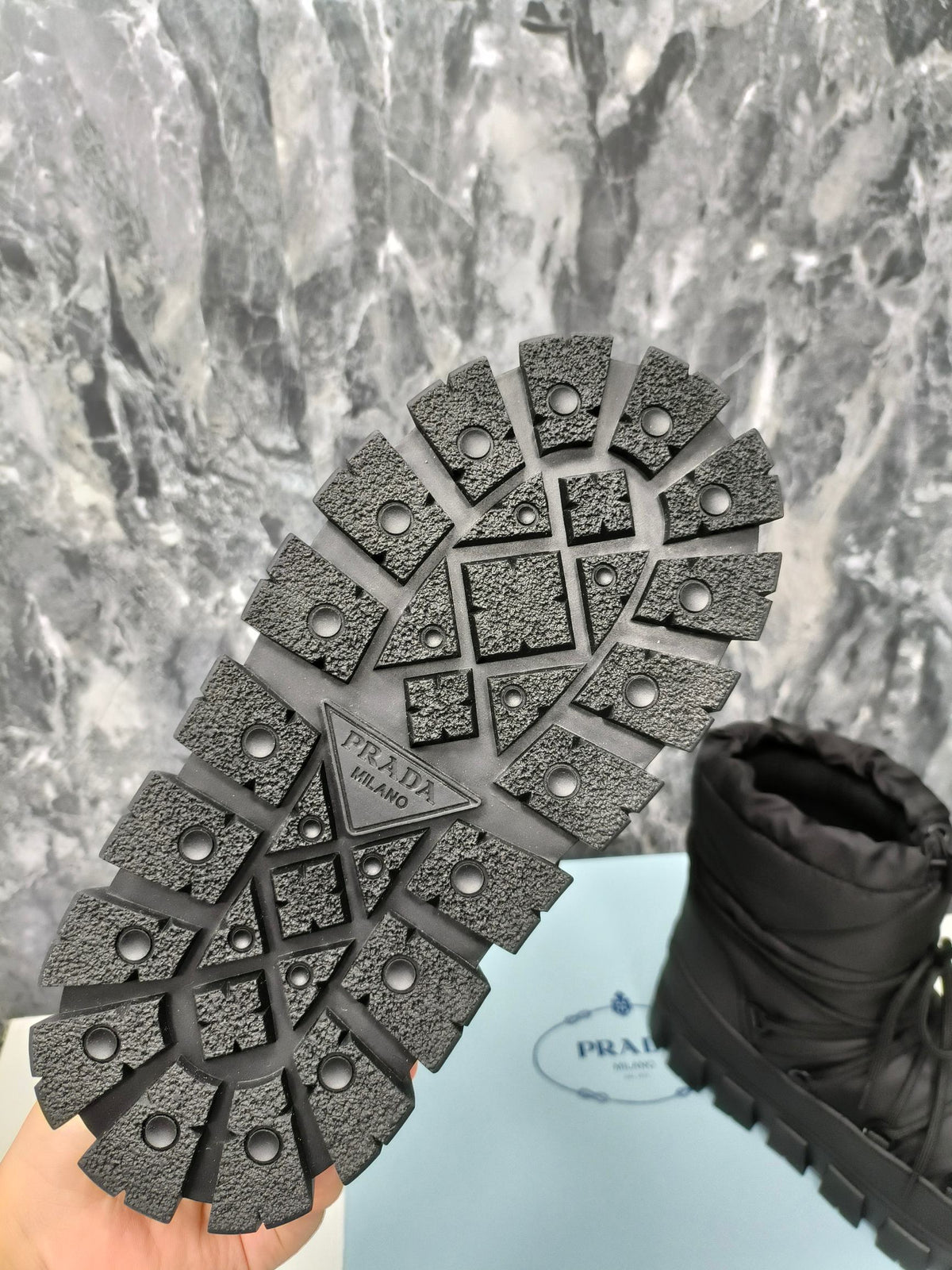 PRA RE-NYLON GABARDINE APRÃˆS SKI BOOTIES BLACK