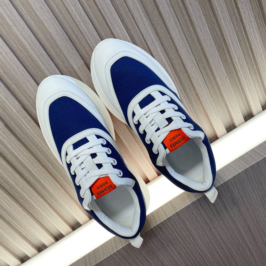 GIGA SNEAKER NAVY MIX WHITE CALFSKIN