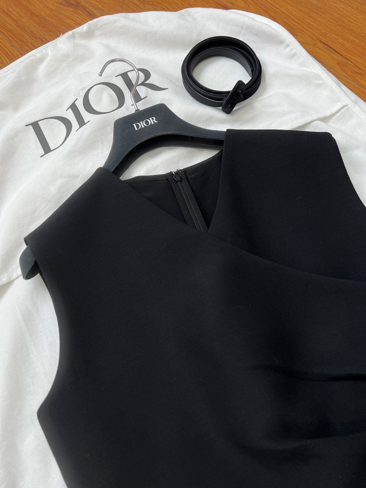 CD Dress Black Wool Silk
