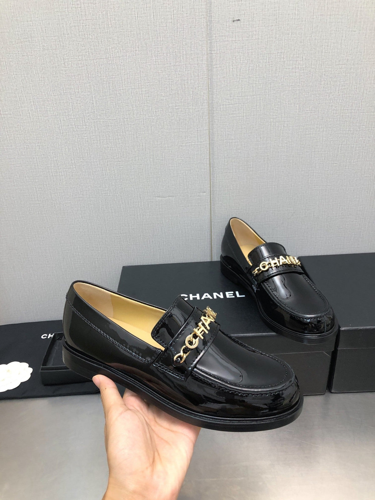 CC 25C Loafer Black Glossy Calf Leather 212974