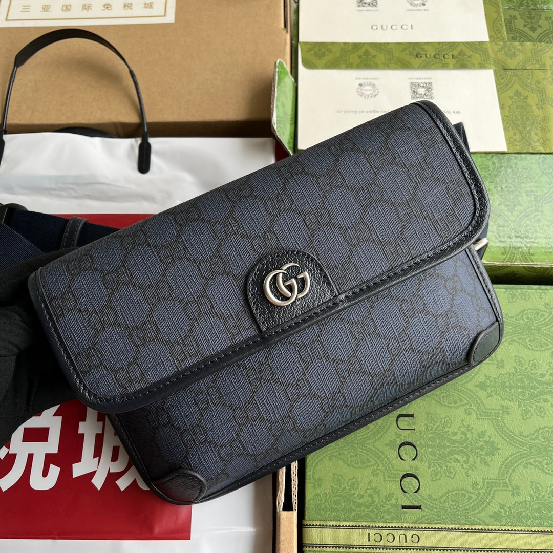 Gucci Waist Bag Blue Canvas 239996
