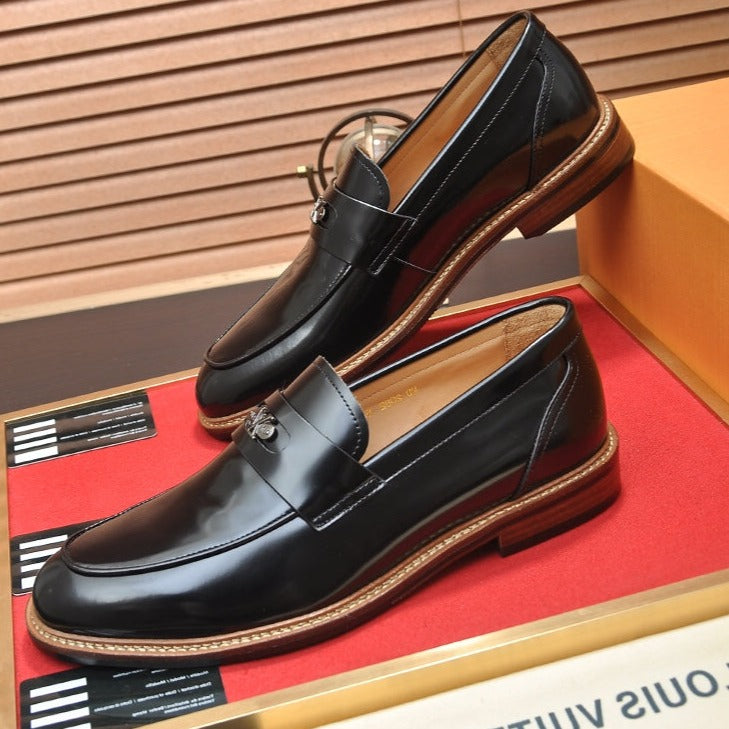 LV FLEX LOAFER IN GLOSSY BLACK CALFSKIN